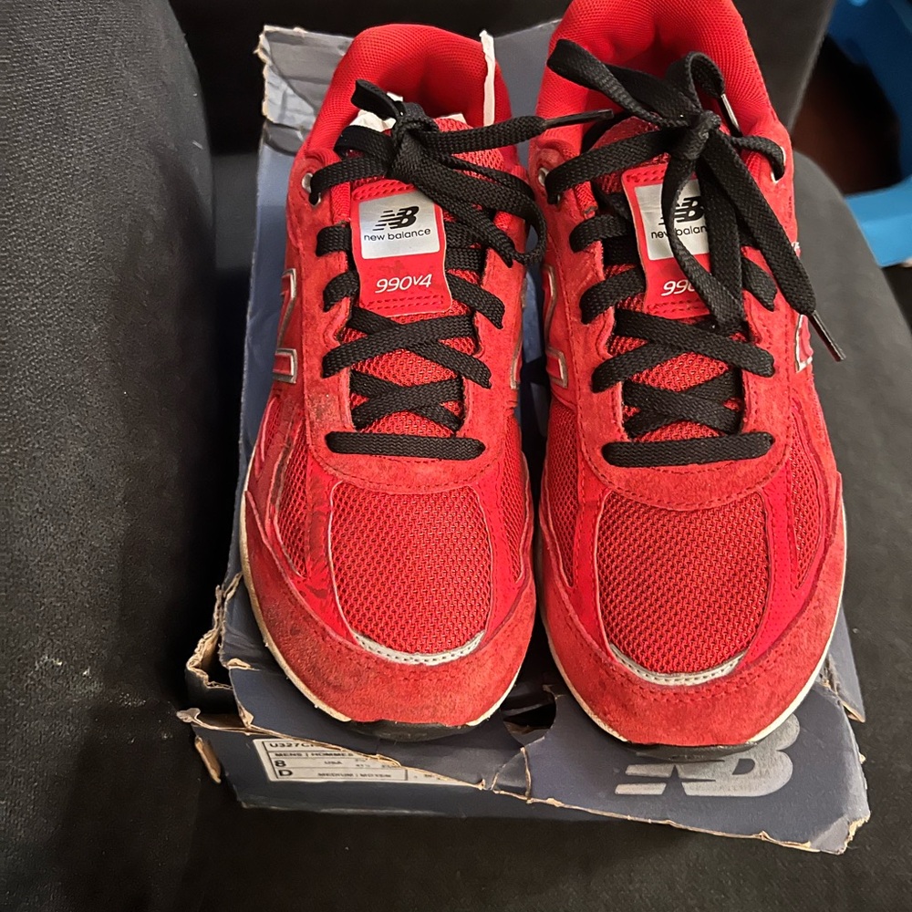 New Balance Kids Bright Red Sneakers